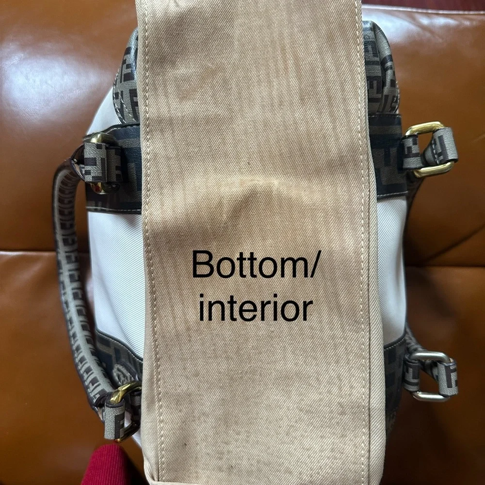 Fendi White and Brown Satchel - Picture 11 of 16